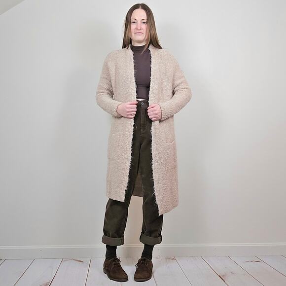 NWT Banana Republic Teddy Duster Cardigan Tan XS - Picture 3 of 8